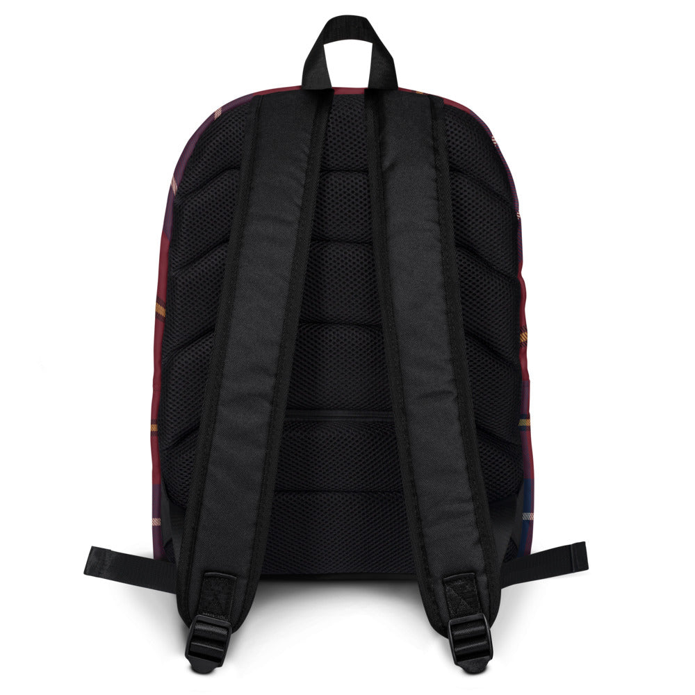 Vista trasera con tirantes — Mochila Tartán Real