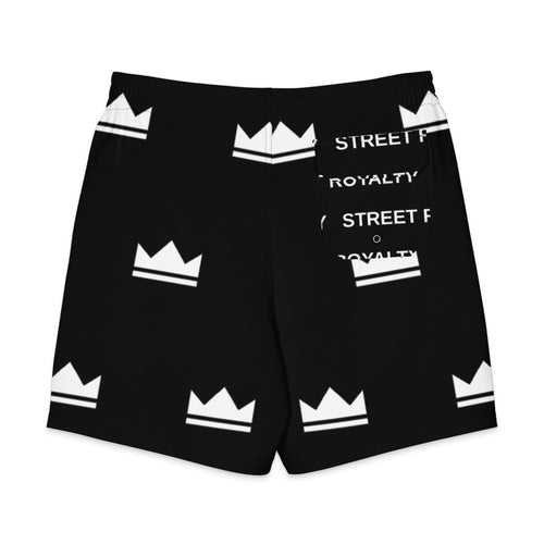 Street Royalty | Board Shorts Hombre — Crown Monogram Negro