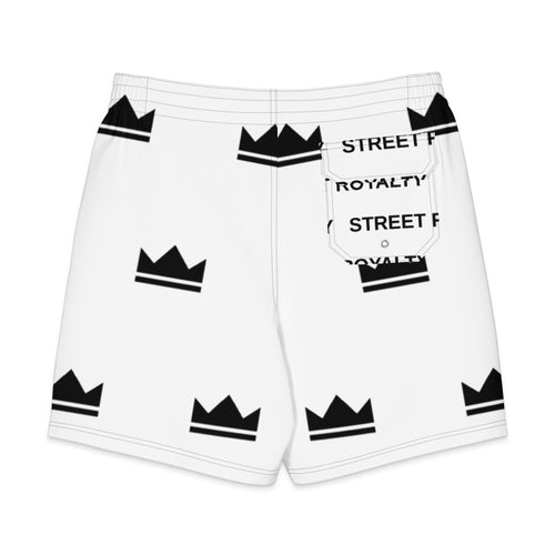 Street Royalty | Board Shorts Hombre — Crown Monogram Blanco