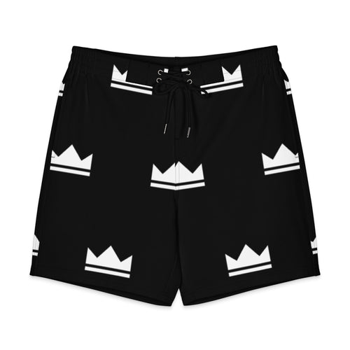 Street Royalty | Board Shorts Hombre — Crown Monogram Negro