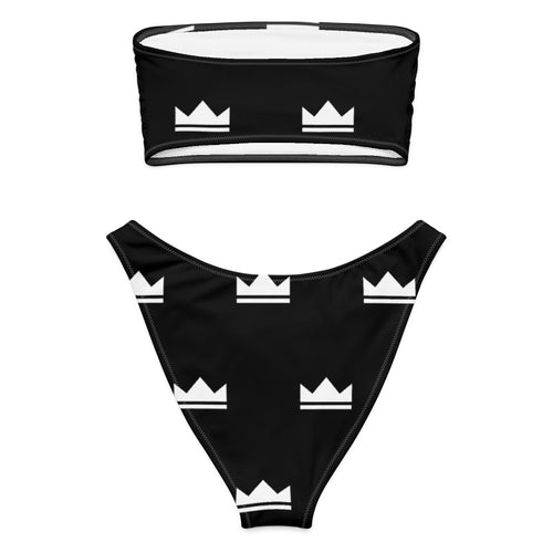 Street Royalty | Bikini Bandeau — Crown Monogram Negro