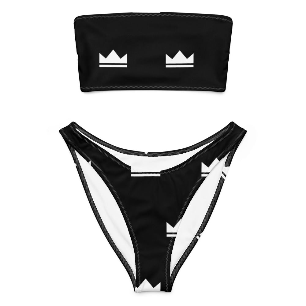 Street Royalty | Bikini Bandeau — Crown Monogram Negro