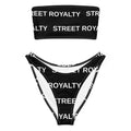 Street Royalty | Bikini Bandeau — Wordmark Negro