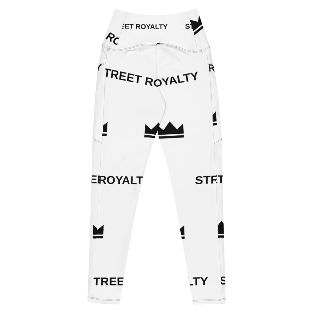 Street Royalty | Leggings Crossover con Bolsillos — Royal Mix Blanco