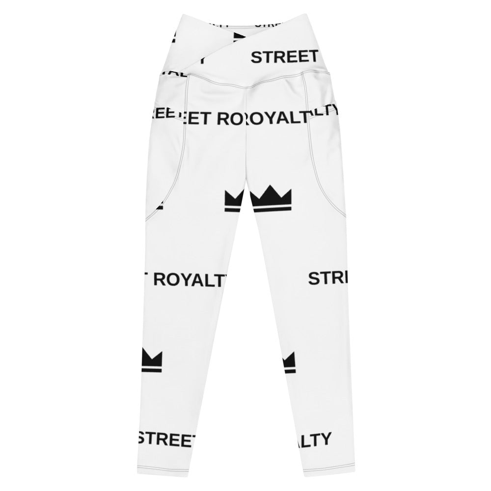 Street Royalty | Leggings Crossover con Bolsillos — Royal Mix Blanco