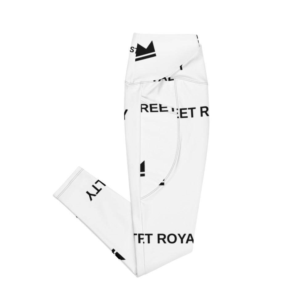 Street Royalty | Leggings Crossover con Bolsillos — Royal Mix Blanco