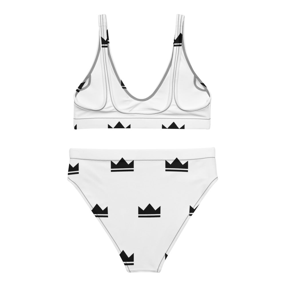 Street Royalty | Bikini Talle Alto — Crown Monogram Blanco
