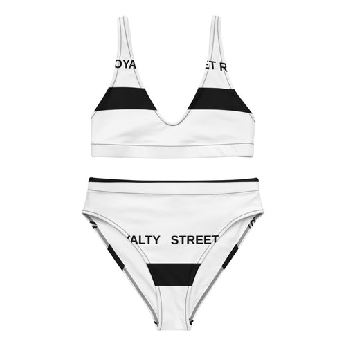Street Royalty | Bikini Talle Alto — Stripes Blanco