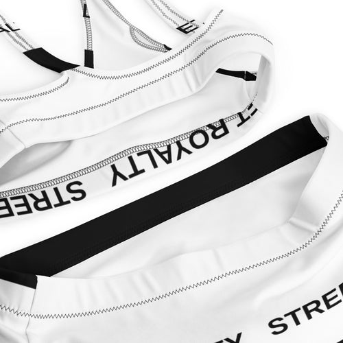Street Royalty | Bikini Talle Alto — Stripes Blanco