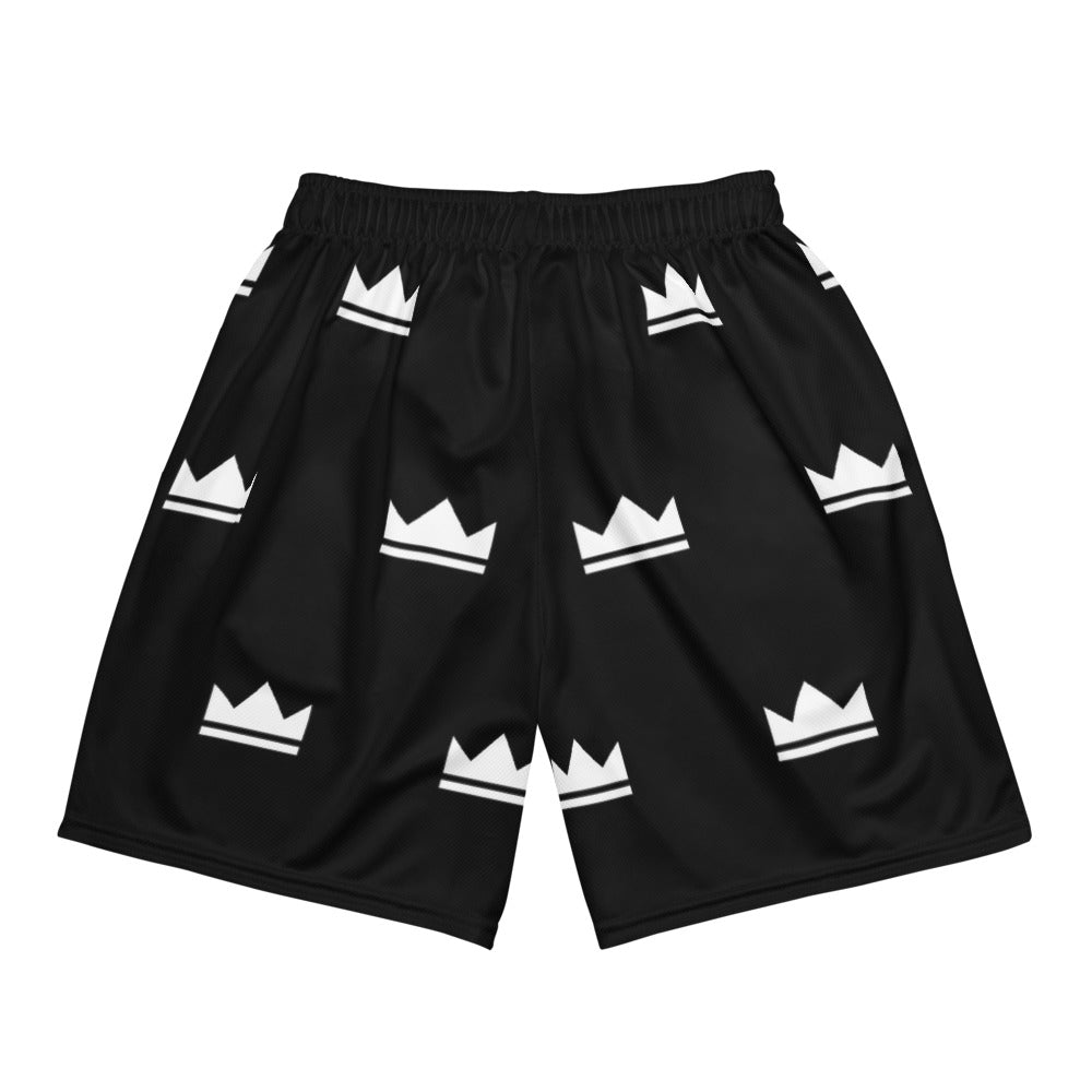 Street Royalty | Mesh Shorts Crown Monogram — Negro