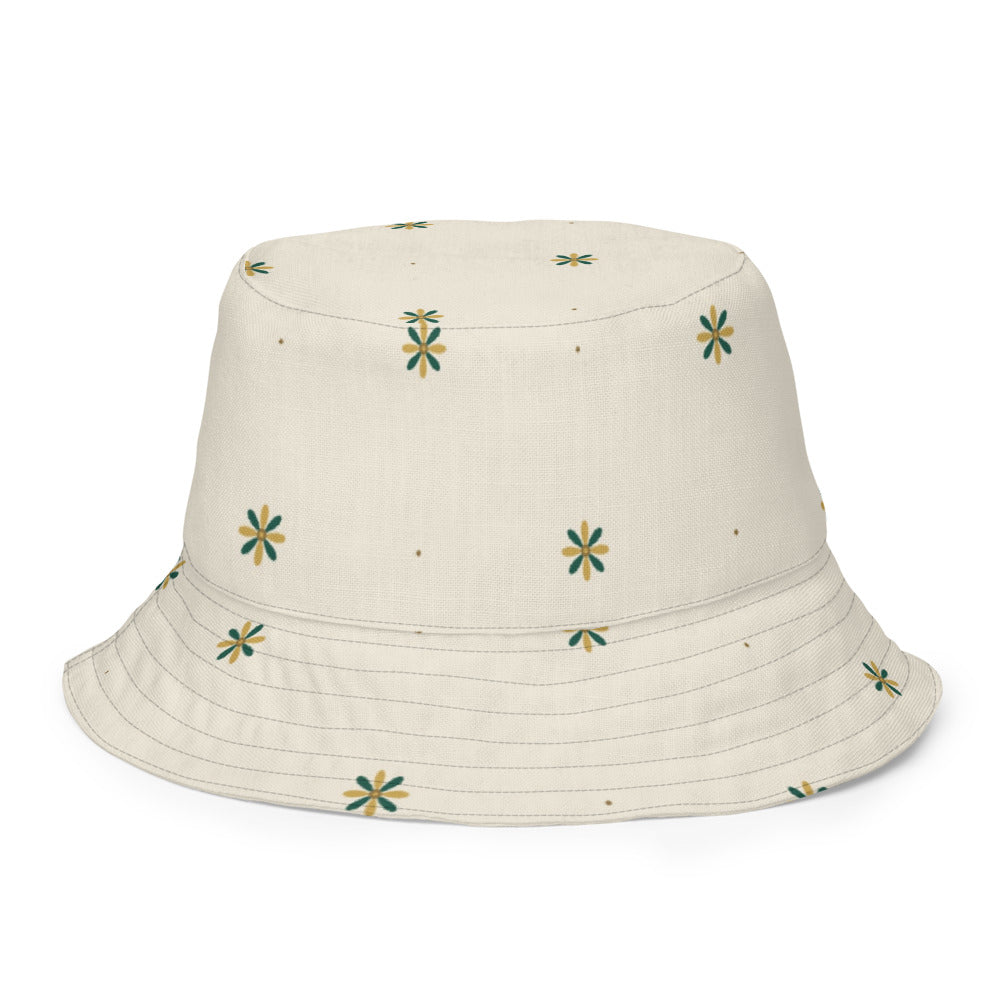 Bucket Hat Damasco Reversible — interior trasera