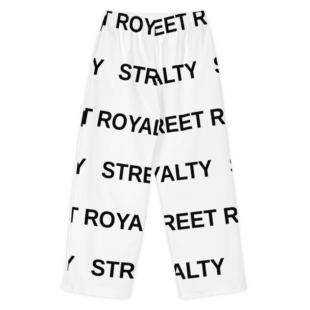 Street Royalty | Pantalón Wide-Leg Algodón — Wordmark Blanco