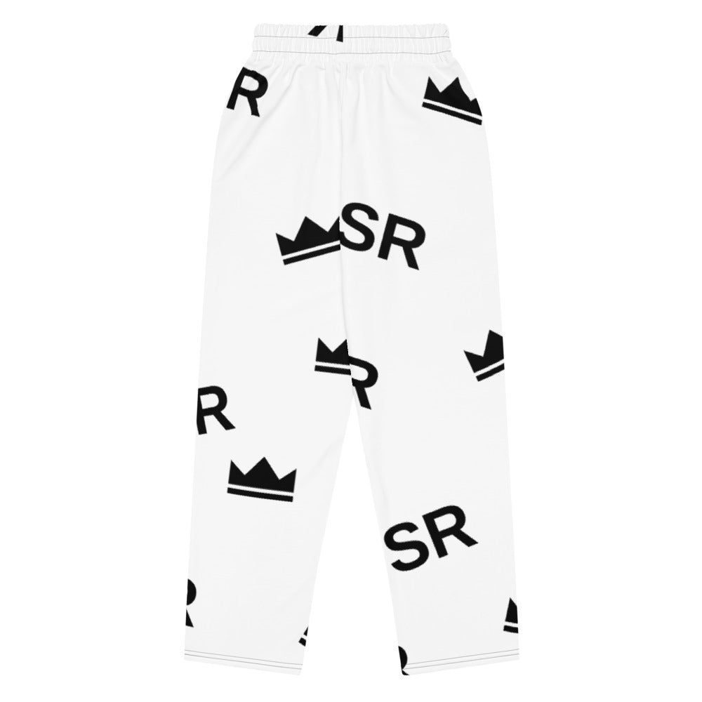 Street Royalty | Joggers Wide-Leg Mujer — Scatter Blanco