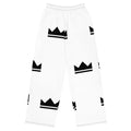 Street Royalty | Pantalón Wide-Leg Mujer — Crown Monogram Blanco