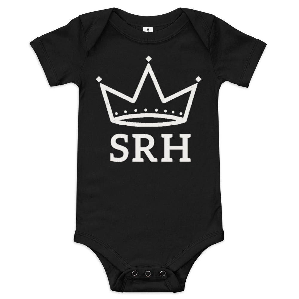 Body Bebé Corona SRH color negro, vista frontal