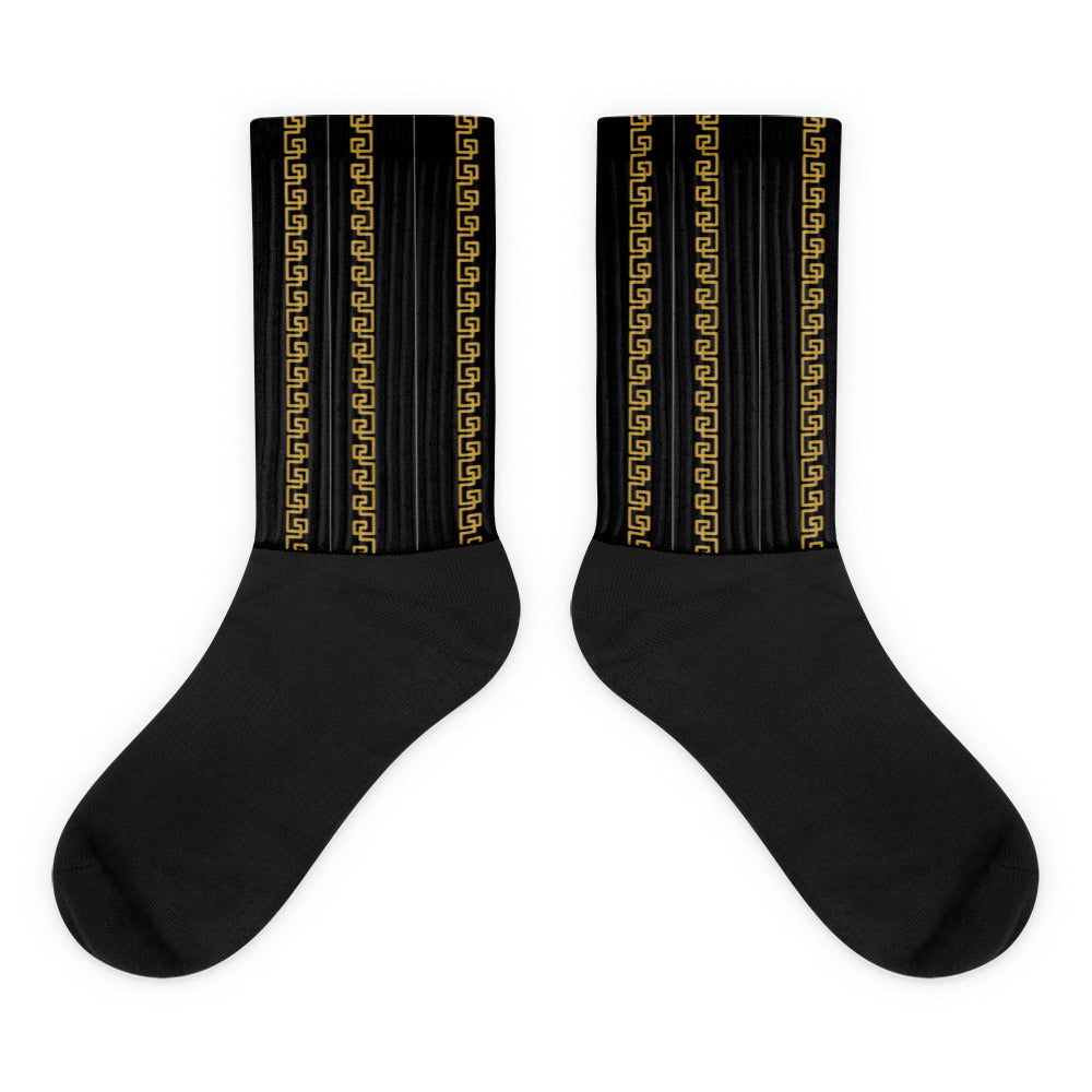 Calcetines Meandro Real negros — vista plana