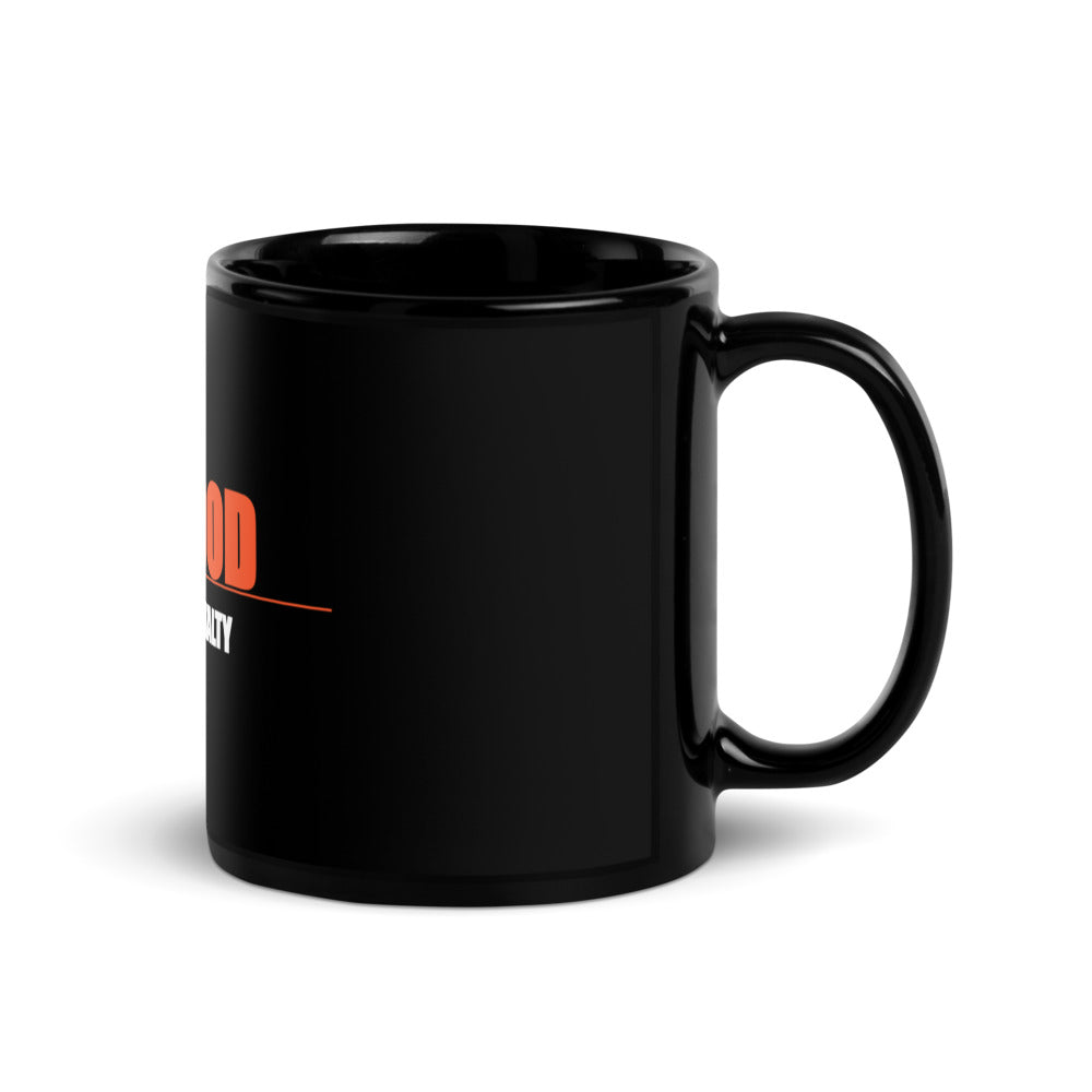 SRHOOD | Taza Negra Brillante — Street Royalty