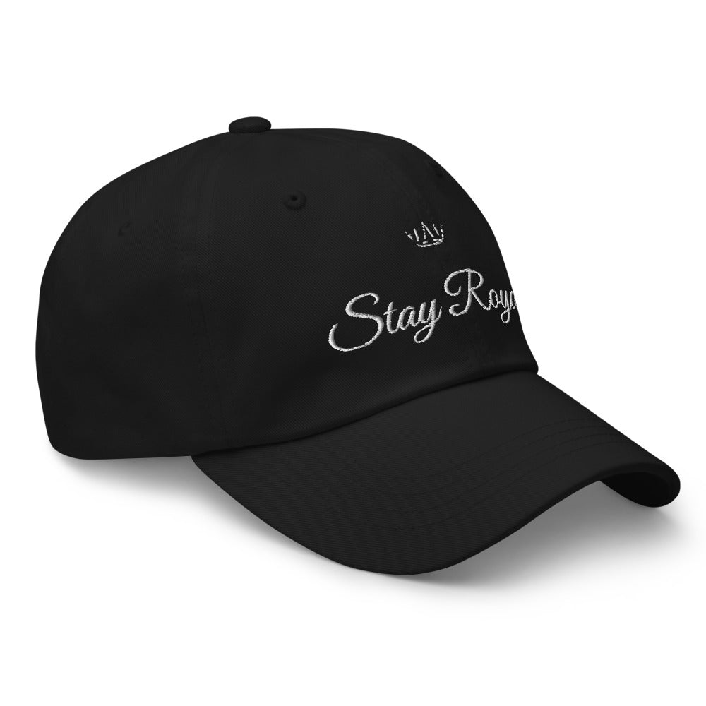 Gorra Stay Royal bordada en negro, vista lateral