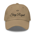 Gorra Stay Royal bordada en caqui, vista frontal