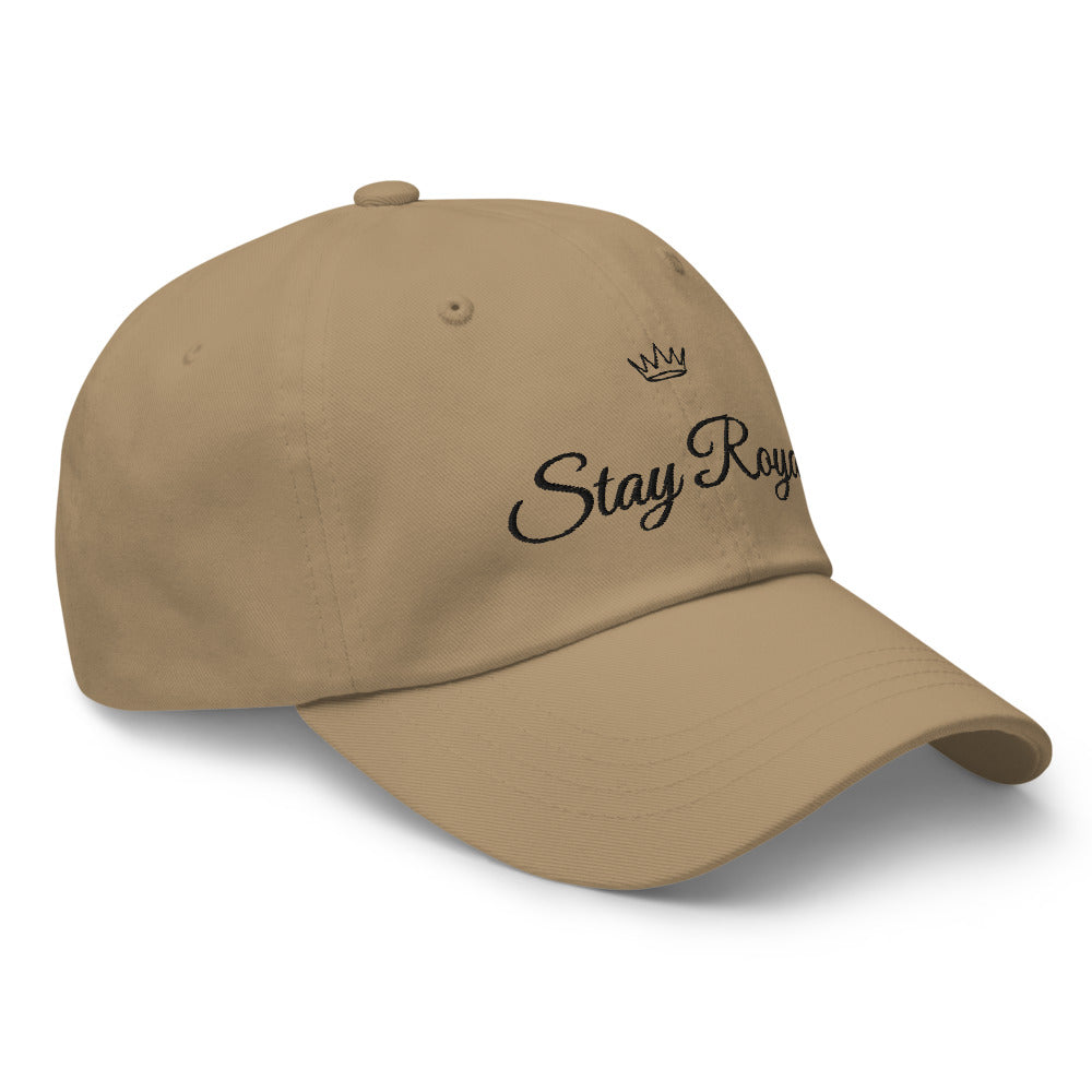Gorra Stay Royal bordada en caqui, vista lateral