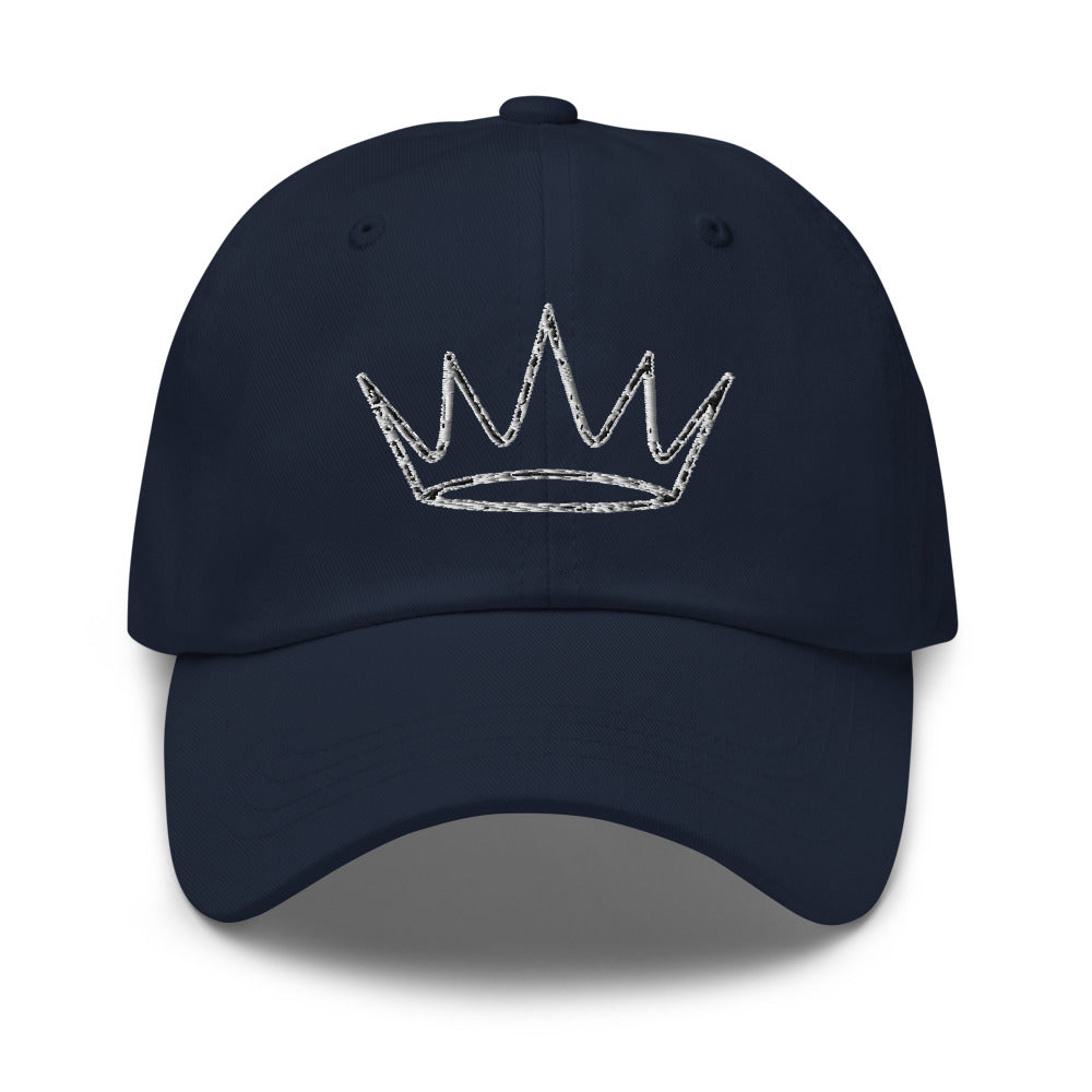 Gorra Corona Line-Art bordada en Navy, vista frontal