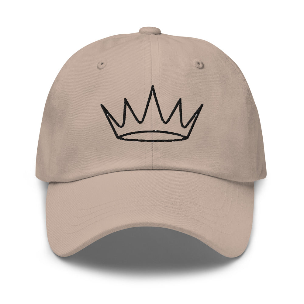 Gorra Street Royalty Corona Line-Art Piedra bordada, vista frontal