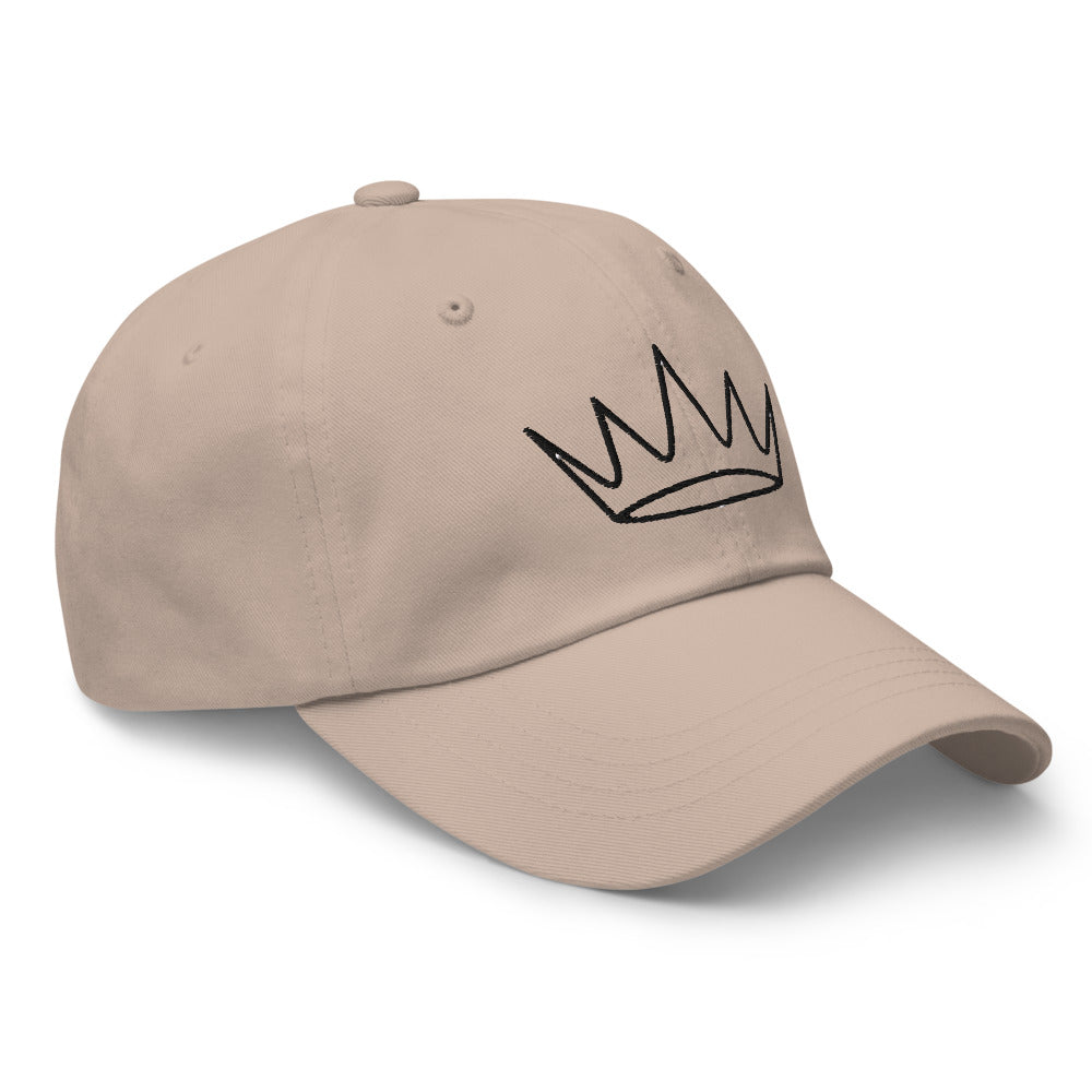 Gorra Street Royalty Corona Line-Art Piedra bordada, vista lateral