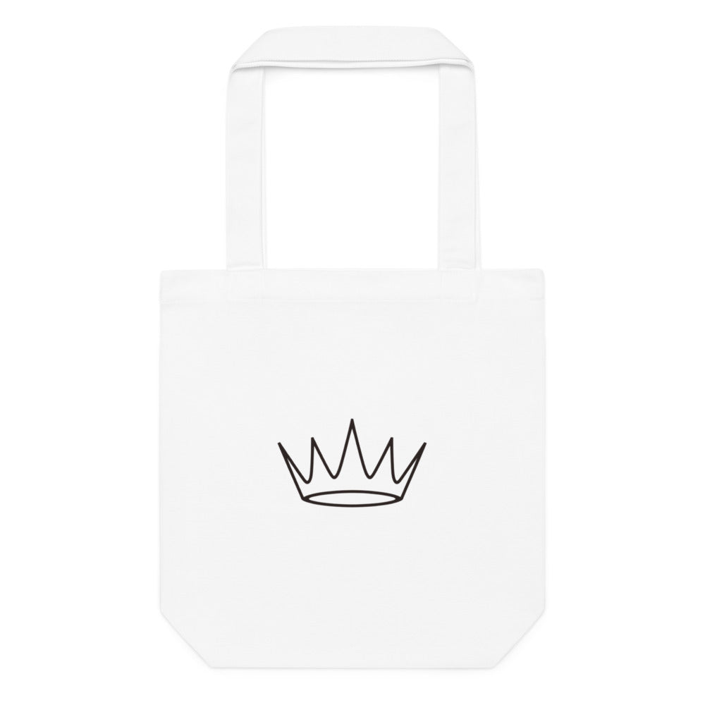 Tote Street Royalty Corona Line-Art Blanco, vista frontal