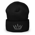 Gorro Corona Lineart bordado en Negro, vista frontal