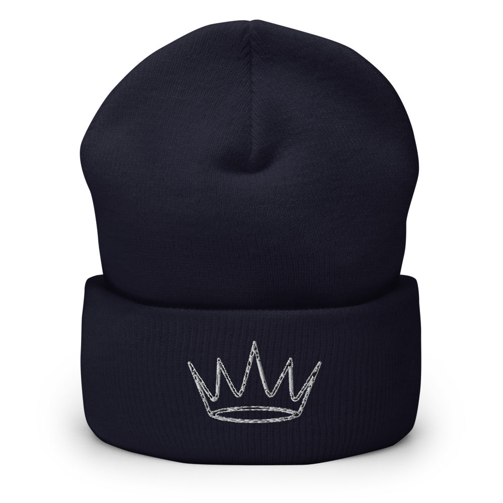 Gorro Corona Lineart bordado en Navy, vista frontal