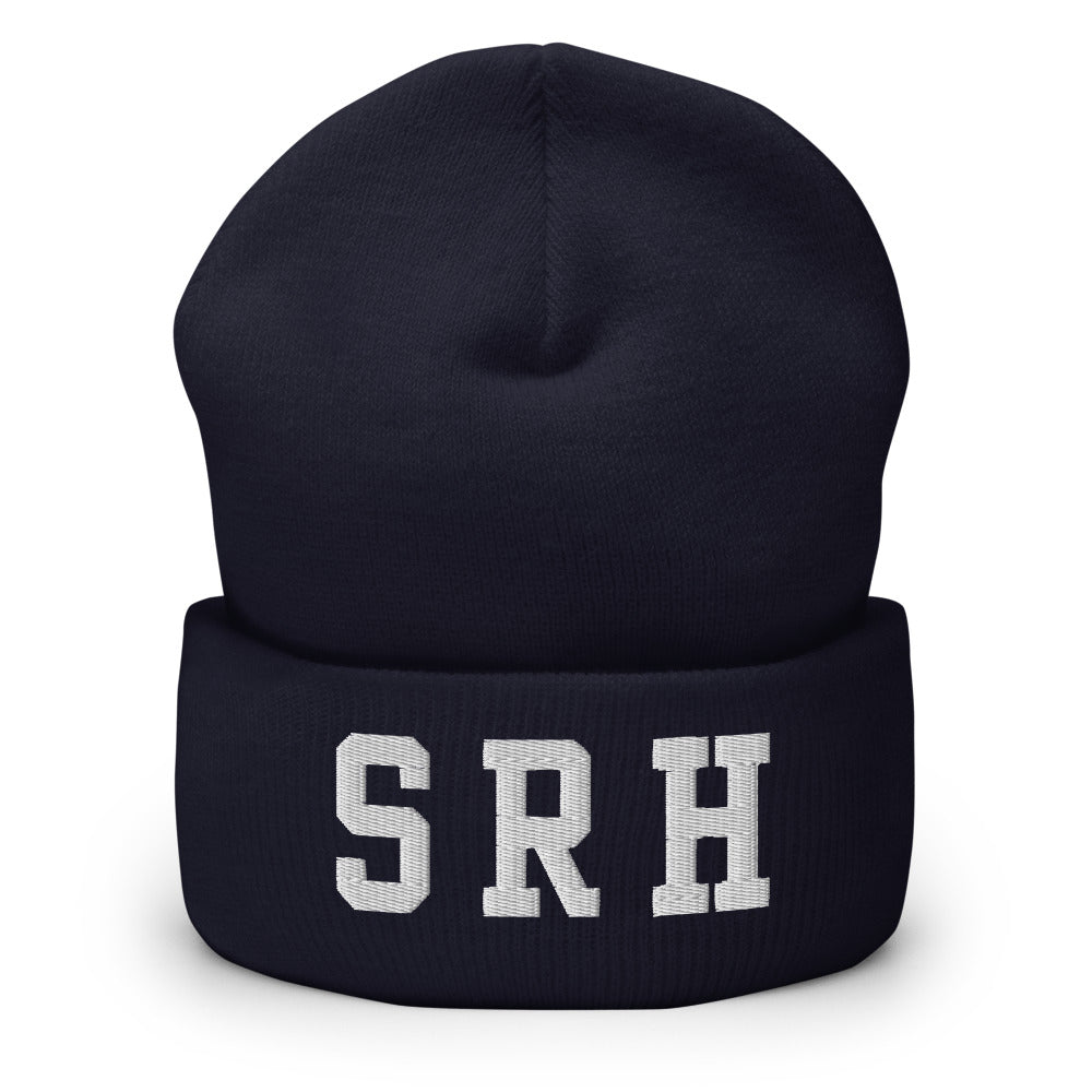 Gorro SRH Varsity bordado en Navy, vista frontal