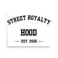 Póster blanco mate Street Royalty Arco College, tamaño 16x20 pulgadas