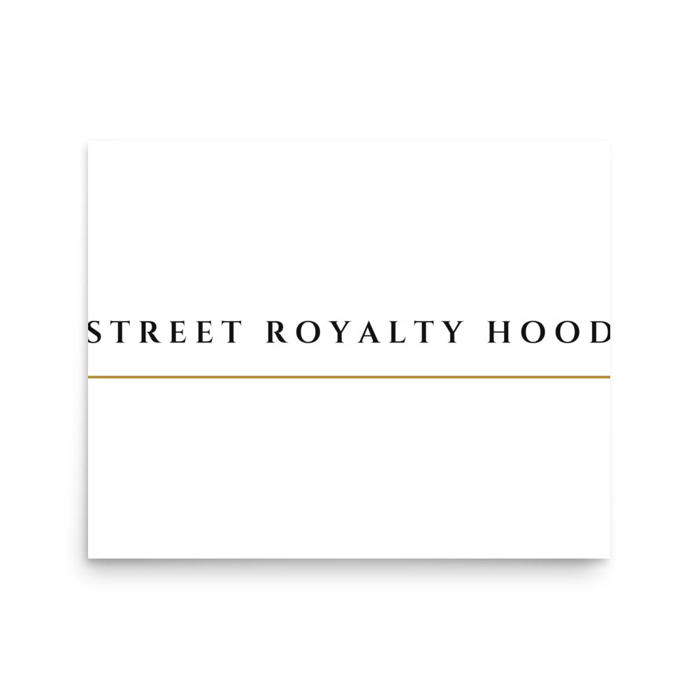 Póster blanco mate Street Royalty Wide Lockup, tamaño 16x20 pulgadas