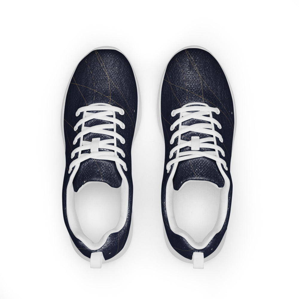 Zapatillas deportivas con cielo estelar de medianoche y Corona Borealis — vista superior