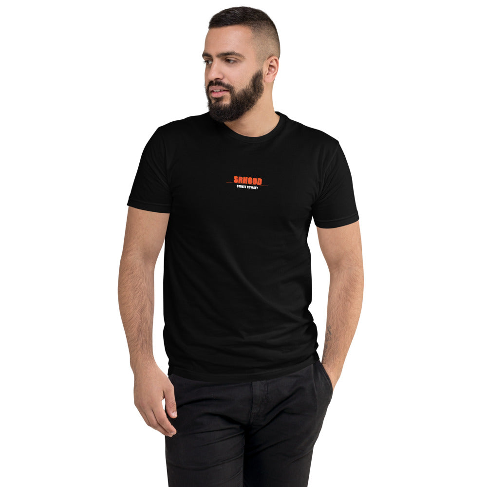 SRHOOD | Camiseta Fitted Hombre Negra — Street Royalty