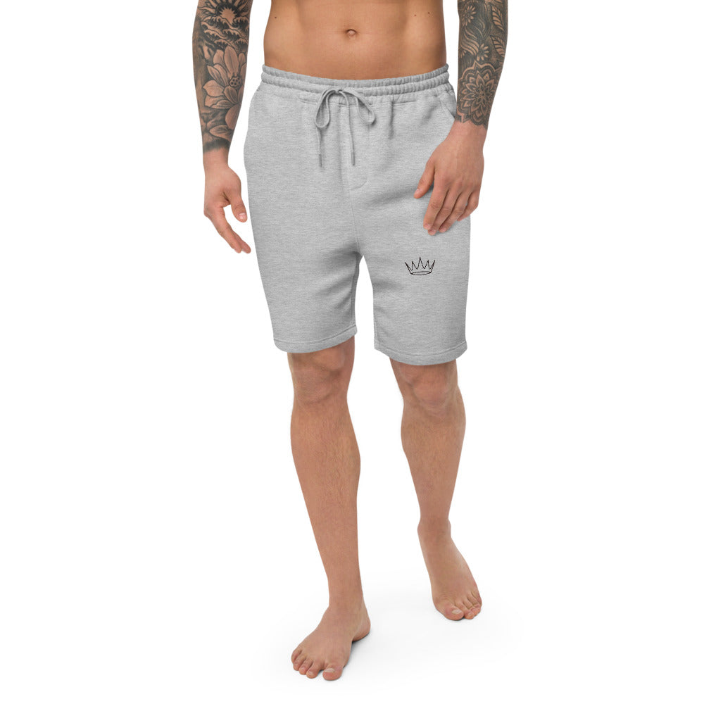 Street Royalty | Shorts Corona Lineart — Gris Jaspeado vista frontal