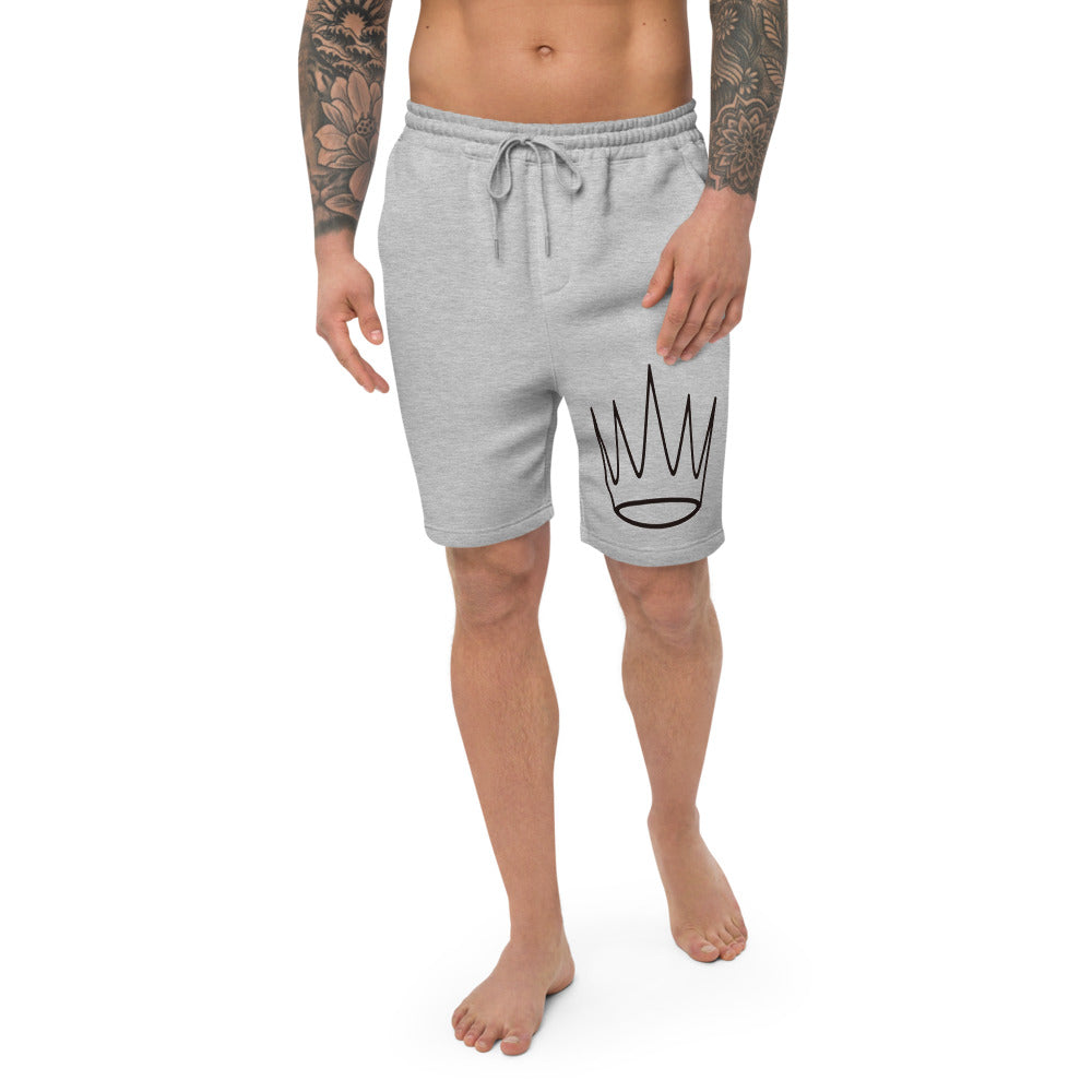 Shorts Corona Lineart — Blanco y Gris Jaspeado — modelo con tatuajes