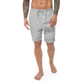 Shorts Wide Lockup — Blanco y Gris Jaspeado — modelo con tatuajes