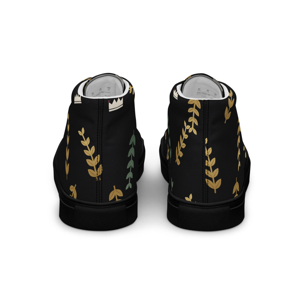 Zapatillas Altas Laurel Hombre negras — trasera