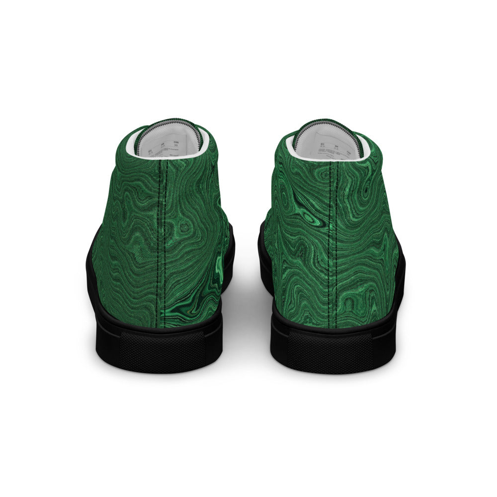 Vista trasera de las zapatillas altas Malaquita