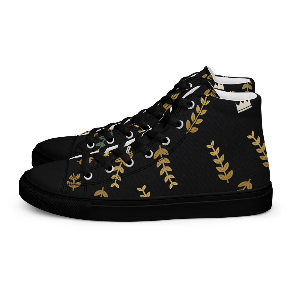 Zapatillas Altas Laurel Hombre negras — lateral