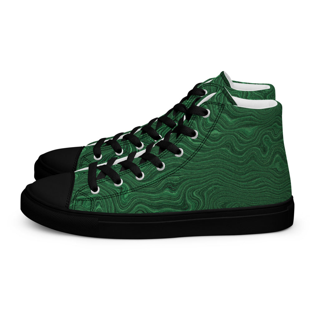 Vista lateral izquierda de las zapatillas altas Malaquita