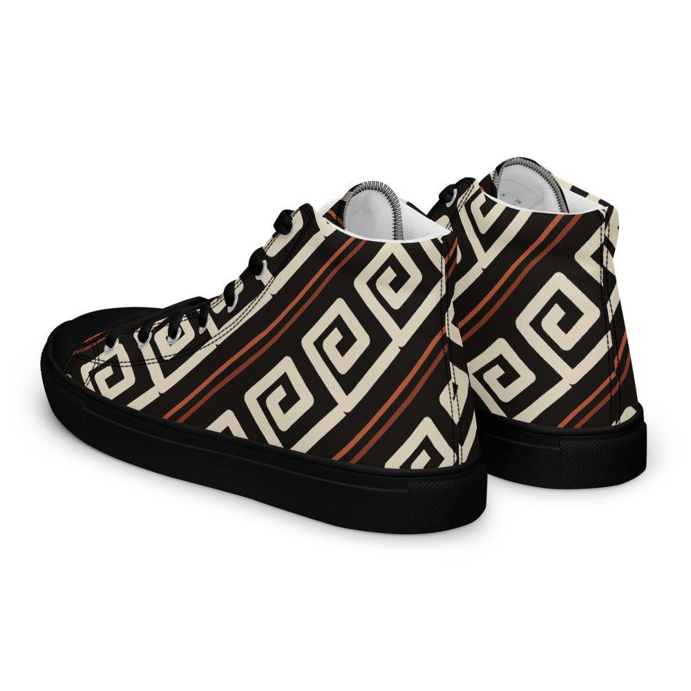 Vista trasera izquierda de las zapatillas altas Meandro