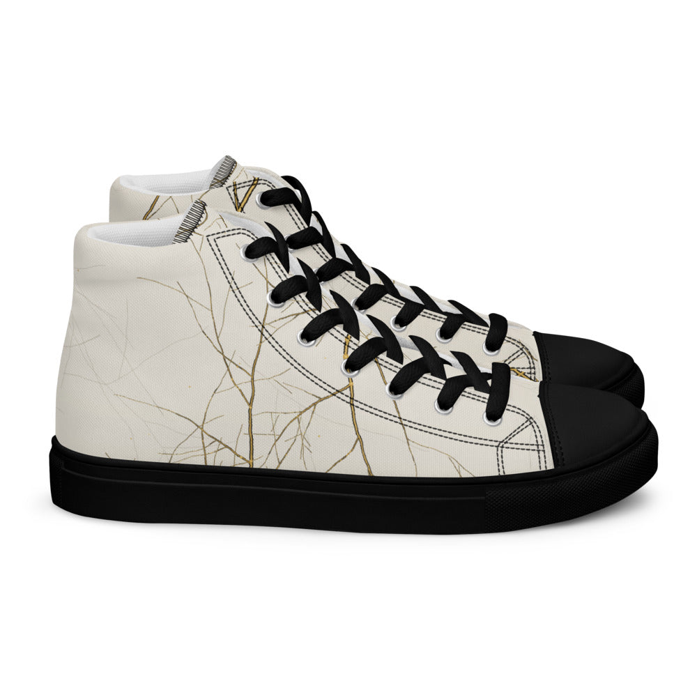 Vista lateral derecha de las zapatillas altas Kintsugi Porcelana