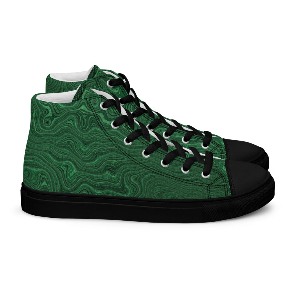 Vista lateral derecha de las zapatillas altas Malaquita