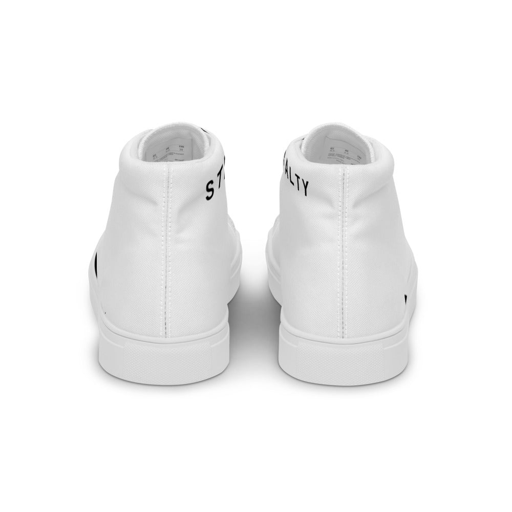 Street Royalty | Zapatillas Altas Hombre — Crown Classic Blancas
