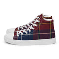Zapatillas altas de tartán burdeos y navy — Tartán Real SRHOOD
