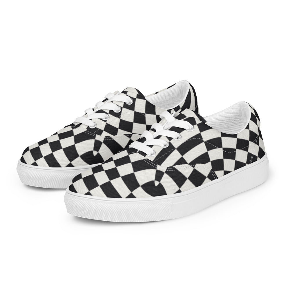 Zapatillas lona Moiré hombre — tres cuartos