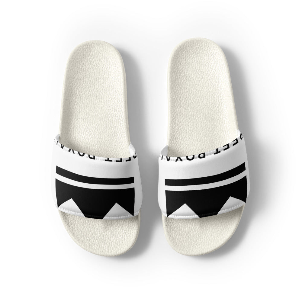 Street Royalty | Slides Crown Hombre — Blanco y Negro