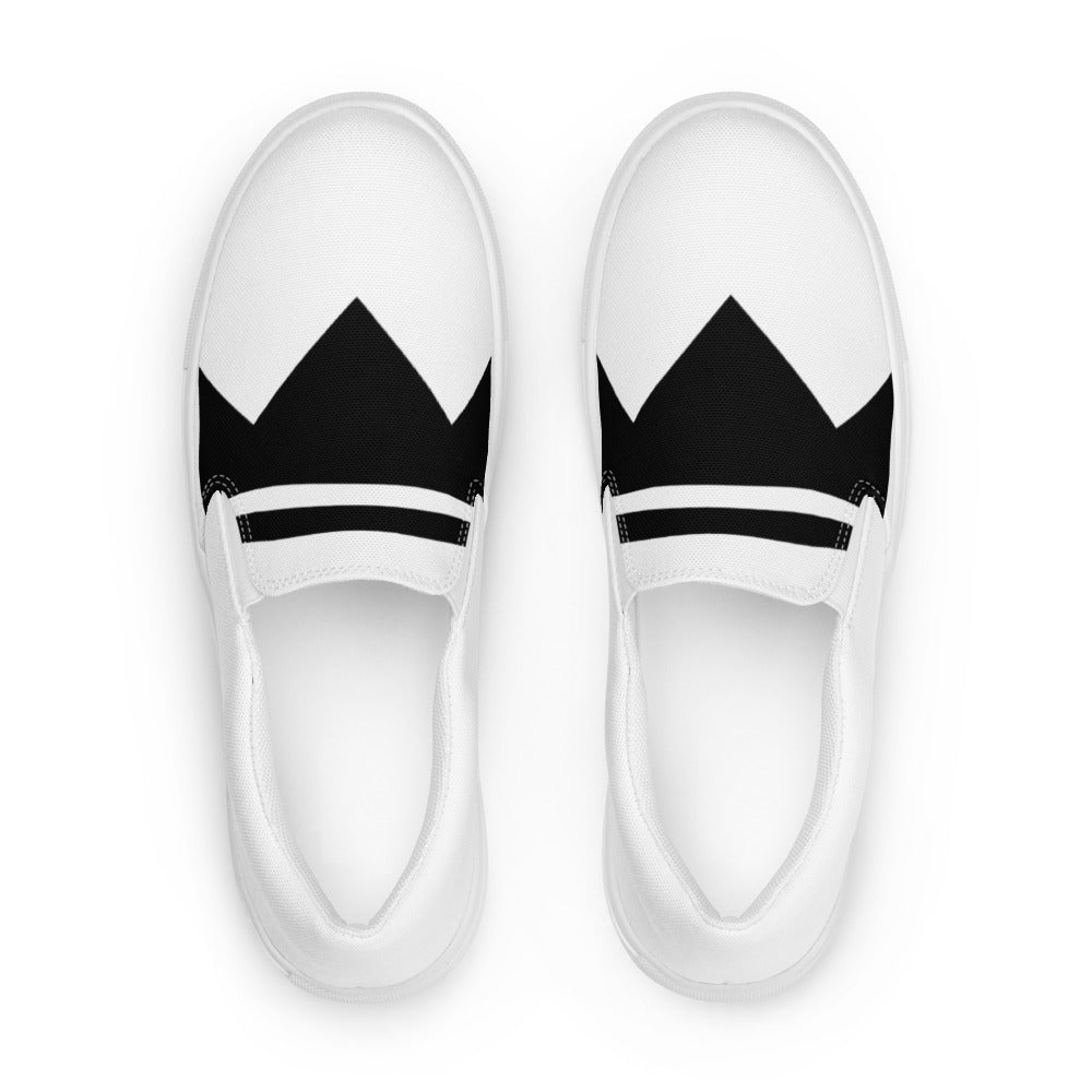 Street Royalty | Zapatillas Slip-On Hombre — Crown Classic Blancas